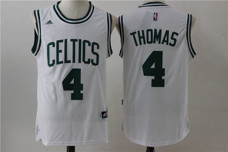 Men Boston Celtics 4 Thomas White Adidas NBA Jersey